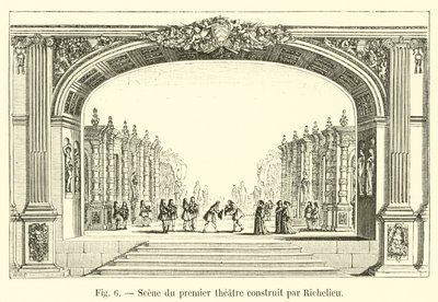 Az első Richelieu által épített színház színpada alkotó: French School