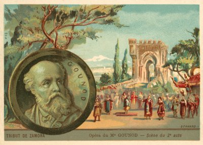 Jelenet Charles Gounod Le Tribut de Zamora című operájából (chromolitho) alkotó: French School
