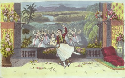 Jelenet a La Periből, Jean Coralli (1779-1854) és Theophile Gautier (1811-72) 1843 alkotó: French School