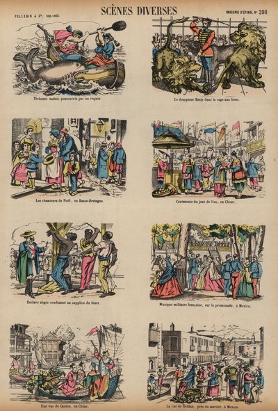 Jelenetek a világ minden tájáról (színes metszet) alkotó: French School