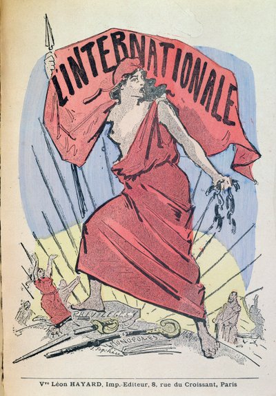 Kotta a LInternationale dalhoz, 1900 körül (színes gravírozás) alkotó: French School