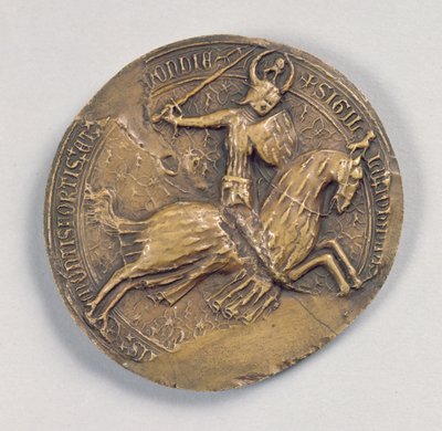 Jean IV, Valliant (1341-99) Bretagne hercegének pecsétje (viasz) alkotó: French School