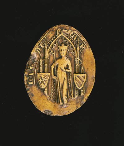 Burgundi Margit pecsétje (1290-1315) 1311 (viasz) alkotó: French School