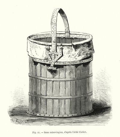 Meroving vödör, Abbe Cochet nyomán (metszet) alkotó: French School