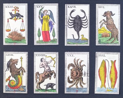 Asztrológiai tarot kártyák kiválasztása alkotó: French School