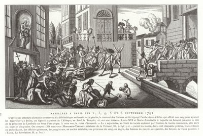 Szeptemberi mészárlások, Párizs, francia forradalom, 1792 alkotó: French School