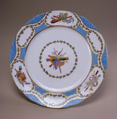 Sevres desszerttál, a Melbourne Service-től, 1770 (lágypaszta porcelán) alkotó: French School