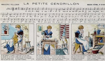 Kotta a „” la petite Cinderella” című népszerű dalhoz – az Epinal képe alkotó: French School