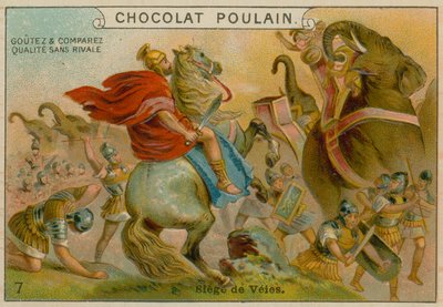 Veii ostroma, Chocolat Poulain kereskedelmi kártya alkotó: French School