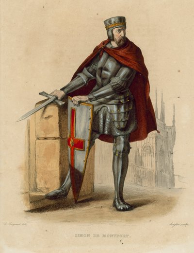 Simon de Montfort (színes metszet) alkotó: French School