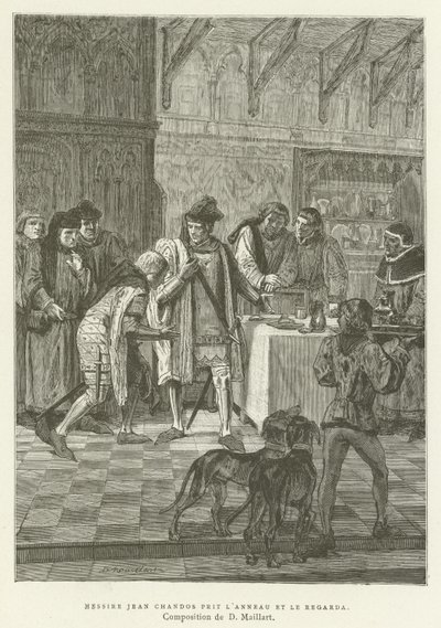 Sir John Chandos fogta a gyűrűt, és megnézte alkotó: French School