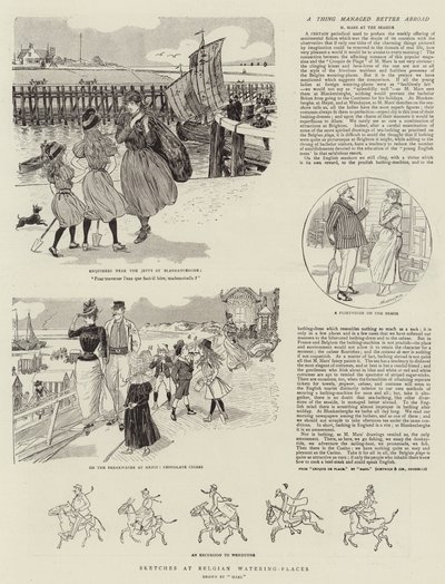 Vázlatok a belga öntözőhelyeken (metszet) alkotó: French School