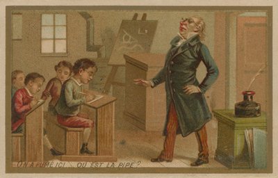Valaki dohányzott itt. Hol van a cső? alkotó: French School