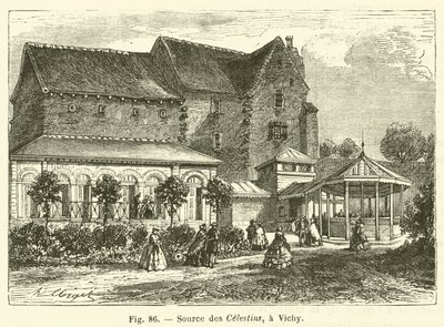 Source des Celestins, a Vichy (metszet) alkotó: French School