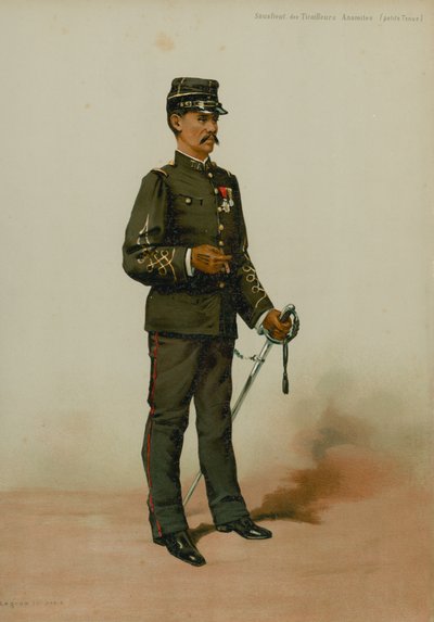 Az Anamite Skirmishers hadnagy-helyettese (kis öltözet) alkotó: French School
