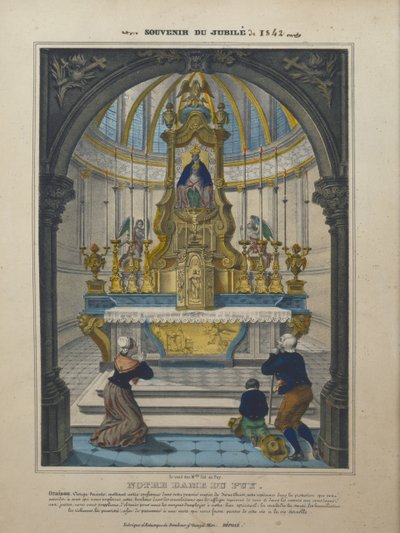 Szuvenír a Puy-i Szűzanya jubileumáról 1842-ben alkotó: French School