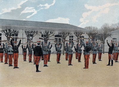 Saint-Cyr speciális katonai iskola (Saint Cyr), belső szolgálat: a kiképzés kezdete. alkotó: French School