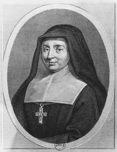 St Jane Frances de Chantal (metszet) alkotó: French School