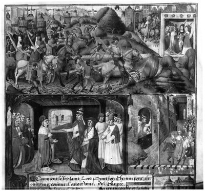 St. Louis (1214-70) Indulás a keresztes hadjáratra alkotó: French School