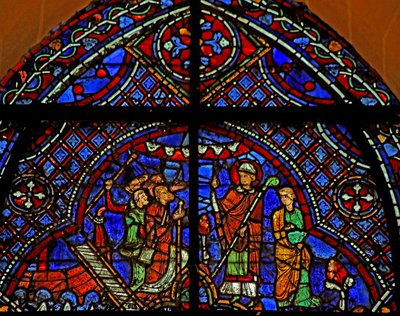 St. Nikolaus: Segnet die Pilger, die vom Boot kommen von French School