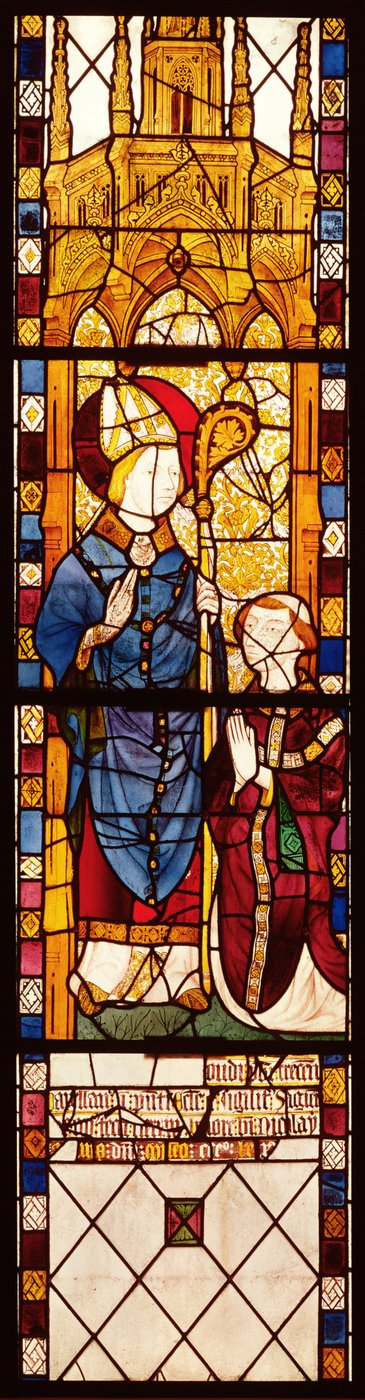 Szent Miklós adományozóval, a Norman Iskola Szent Miklós kápolnájából, 1370 alkotó: French School