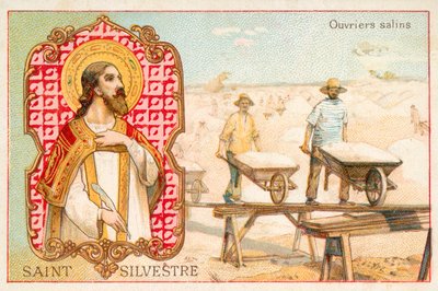 Szent Szilveszter (chromolitho) alkotó: French School