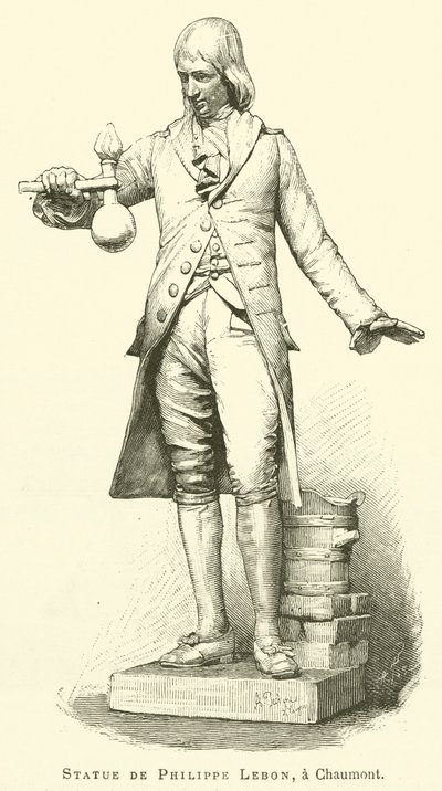 Philippe Lebon szobra, Chaumontban (metszet) alkotó: French School