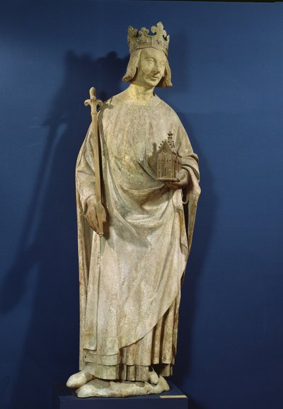 V. Károly (1338-80) francia király, 1365-80 szobra (lásd még: 27646) alkotó: French School