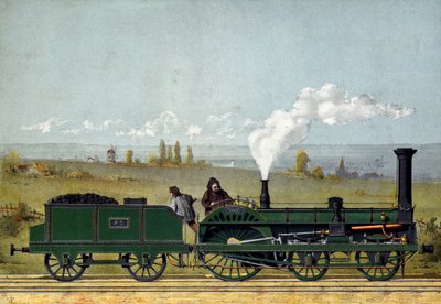 Gőzgép a strasbourgi vasúton, 1852 alkotó: French School