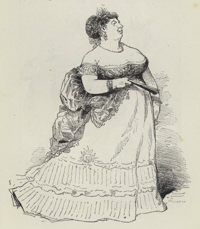 Stout Lady (metszet) alkotó: French School