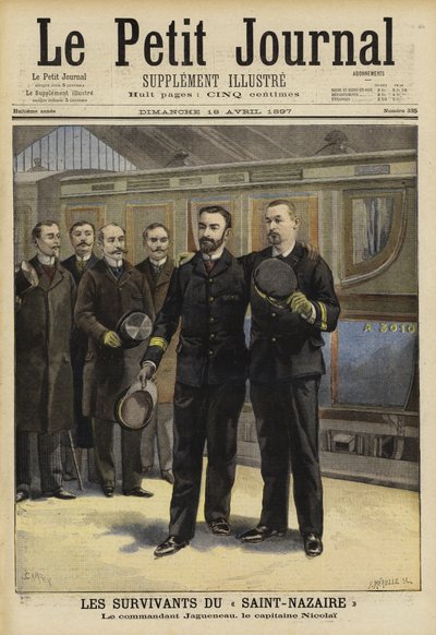 A Ville de Saint Nazaire elsüllyedésének túlélői, 1897 alkotó: French School