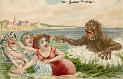 Úszók üldözik a tengeri szörnyeteg alkotó: French School