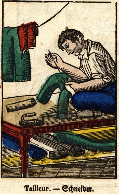 Szabó; Szakmák sorozata, a XIX. századi Epinal képe. alkotó: French School