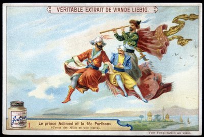 1001 éjszaka meséje (Tales of Thousand One Night): Achmed herceg és Paribanu tündér - chromo. alkotó: French School