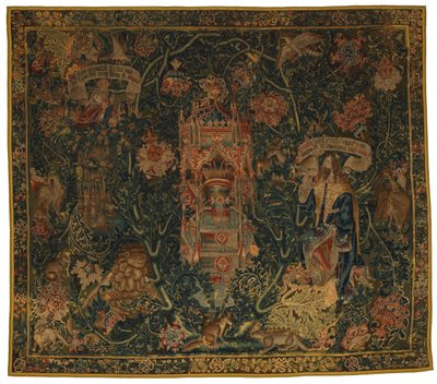 Tapestry, God The Father Appearing to Moses (one of set of six Sibyls comprising 46.134 to 46.139) called the 
