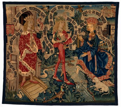 Dávidot és Batsabát ábrázoló gobelin Strassburgból alkotó: French School