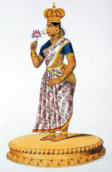 Tchitralekha, Kouvera felesége, C. de Motte (1785-1836) metszete (színes litó) alkotó: French School