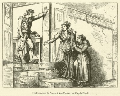 Üdvözlettel: Nuccia a Meo Patacca (metszet) alkotó: French School