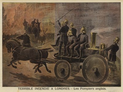 Szörnyű tűzvész Londonban, 1897 alkotó: French School