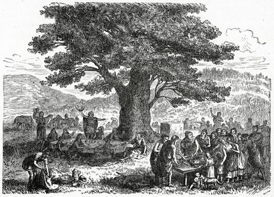 Teutonok nyaralni, 1882 körül (fametszet) alkotó: French School