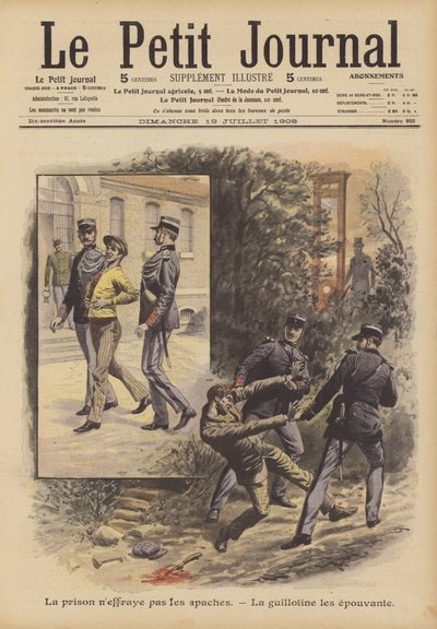 Az apacsok nem félnek a börtöntől. A guillotine retteg tőlük (színes litográfia) alkotó: French School