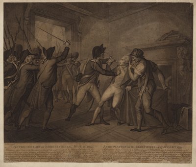 Robespierre elfogása 1794. július 27-én alkotó: French School