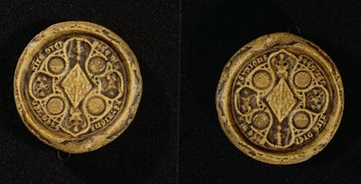 Jeanne de Penthievre (1319-84) Bretagne hercegnőjének és Goello grófnőjének fegyverpecsétje, 1369 alkotó: French School