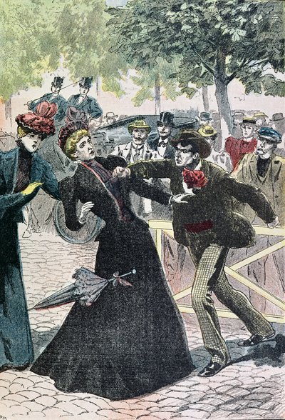 Erzsébet (1837-98) Ausztria császárnője, Luccheni meggyilkolása, 1898. szeptember 10., illusztráció a Le Pelerinből, 1898 (színes metszet) alkotó: French School