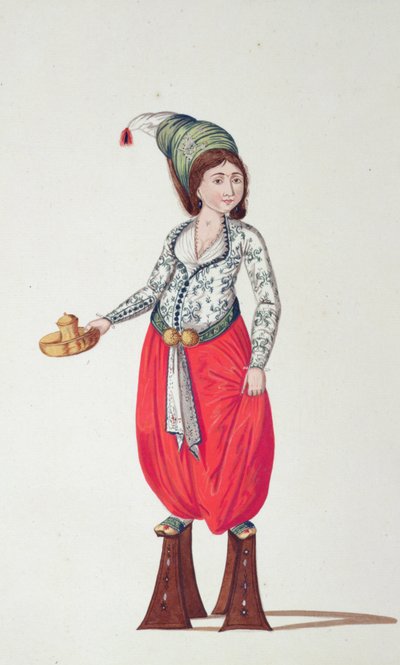 Fürdők, oszmán kor, 18. század harmadik negyede (wc papíron) alkotó: French School