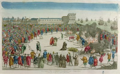 The Burning (színes metszet) alkotó: French School