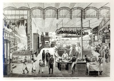 A Cafe Riche új konyhái, 1866 alkotó: French School