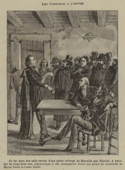 A Carbonari munka közben (metszet) alkotó: French School