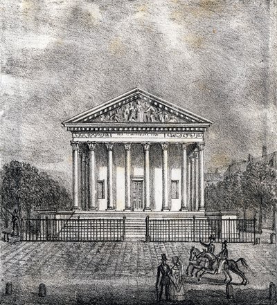 A Madeleine-templom - "Alphabet Picturesque des Monumens de Paris" 1840 körül (metszet) alkotó: French School