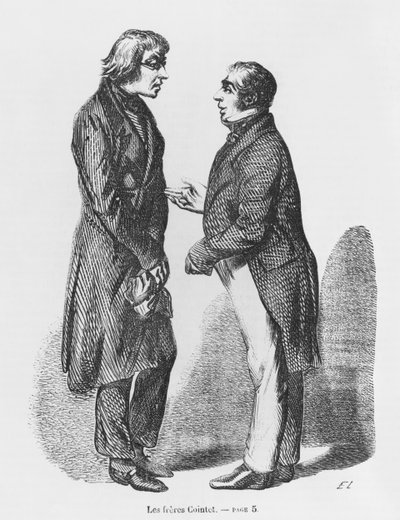 A Cointet testvérek, illusztráció Honore de Balzac Les Illusions perdues című művéből alkotó: French School